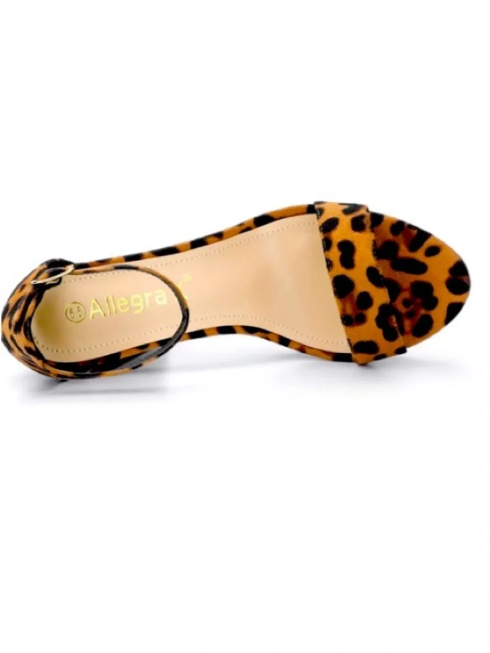 Allegra K Leopard Print Ankle Strap Platform Sandal - Women Size 7 NWOB